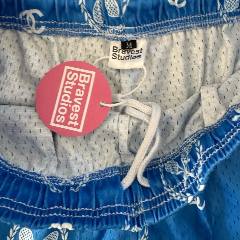 Bravest Studios x Chanel Tennis Logo Shorts in Ocean - Picture 2 of 4
